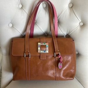Vintage leather Dooney and Bourke shoulder bag